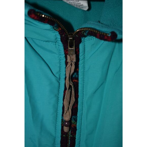 Billabong Lined Teal Hooded Jacket Size M - Picture 4 of 5